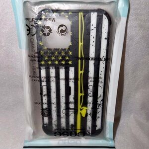 iPhone 12 Pro Case - American Flag with Yellow Fishing Pole
